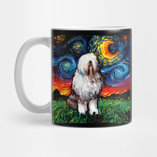 English Sheepdog Night by sagittariusgallery